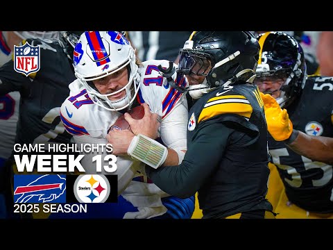 Buffalo Bills vs Pittsburgh Steelers Game Highlights | 2025 NFL Season Week 13