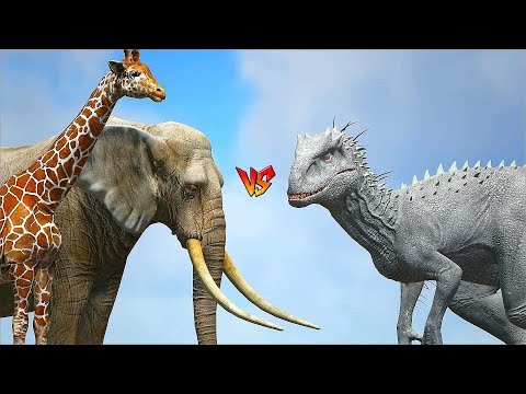 Ark Survival - GIANT GIRAFFE n ELEPHANT vs INDOMINUS REX n OTHER GIANT DINOS [Ep.310]