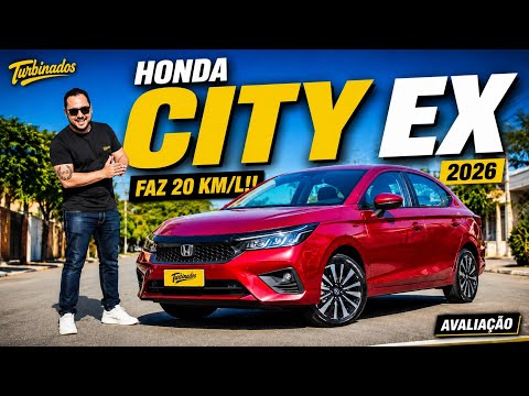 TESTE HONDA CITY EX 2026 - FAZ 20KM/L, ANDA BEM E TEM ESPAÇO DE SOBRA! VALE A PENA? CONFIÁVEL?