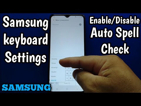 How to Enable/Disable auto spell check on Samsung Galaxy A02 keyboard