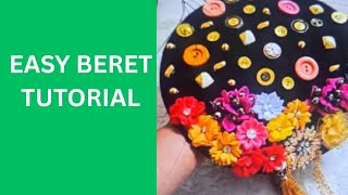 How to Make a Beautiful Beret Hat | Easy DIY Beret Tutorial for Beginners #Beret #comroncreatives