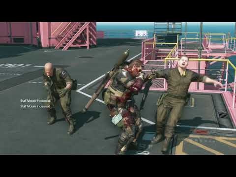 This is how Venom Snake raises staff morale at mother base properly