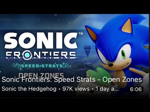 SONIC FRONTIERS SPEED STRATS - OPEN ZONES