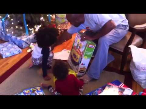 Derby and Jax in "Merry Christmas Boys 2014 Inflatable Bbal