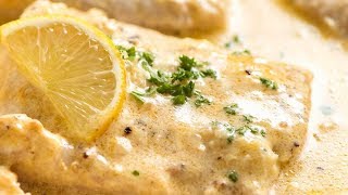 Baked Fish with Creamy Lemon Sauce
