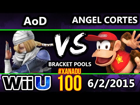 Xanadu 100 - AoD (Sheik) Vs. HBA | Angel Cortes (Diddy Kong) SSB4 Tournament - Smash Wii U - Smash 4