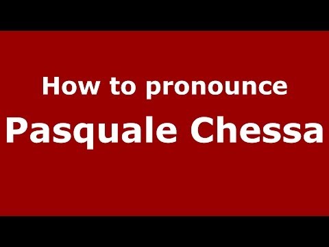 How to pronounce Pasquale Chessa (Italian/Italy) - PronounceNames.com