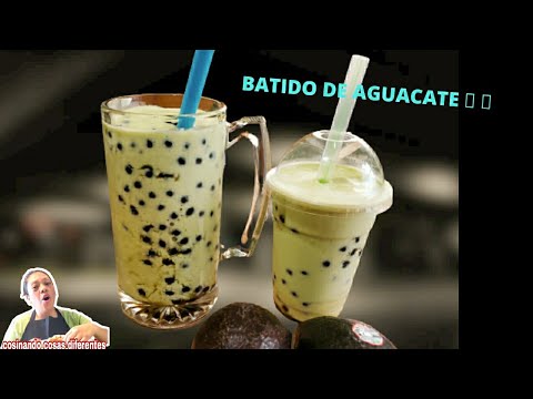 como preparar Batido o Smoothie De Aguacate Con Bolitas de Tapioca facil cocinando cosas diferentes