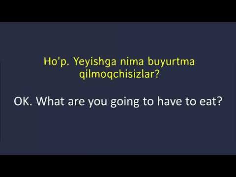 35. Ingliz tilida suhbatlashish - Restarantda