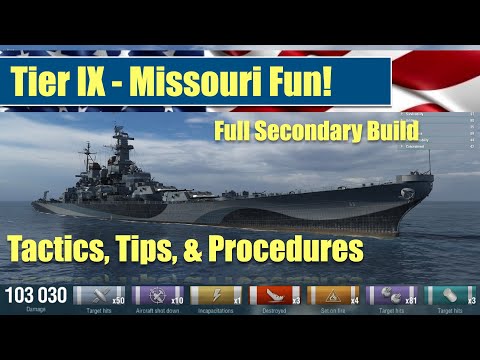 Great fun in the Missouri | Full Secondary Build | with Commentary | World of Warships