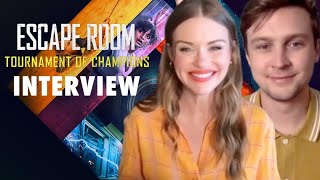 ESCAPE ROOM 2 interview - stars Logan Miller & Holland Roden on TOURNAMENT OF CHAMPIONS video