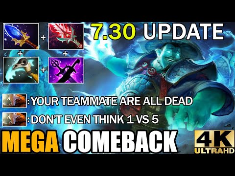 Crazy Hit And Run Scepter Storm Spirit 23 Kills 1 VS 5 - Epic Mega Creeps Comeback 7.30 Dota 2
