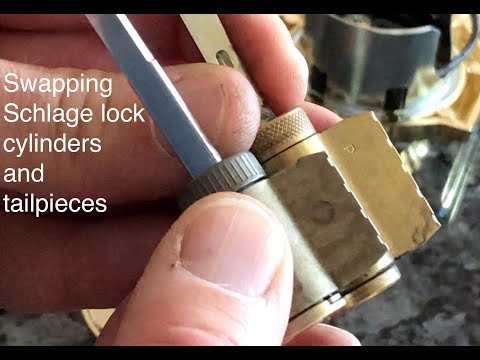 Swapping Schlage deadbolt cylinders and tailpieces