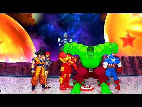GOKU VS 4 AVENGERS AT SAME TIME! WHO WILL STOP GOKU?