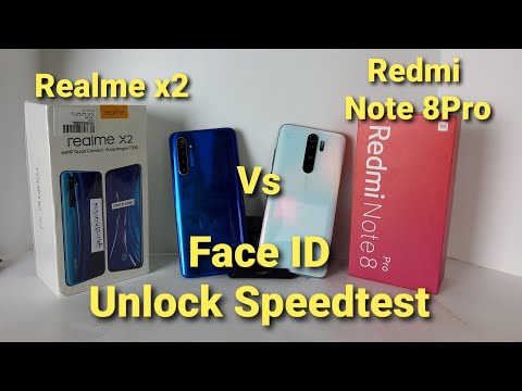 Realme x2 vs redmi note 8pro face id speedtest unlock