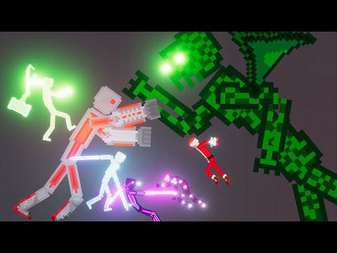 Cybernetic Factions vs Mythical Humans in People Playground - People Playground 1.21.3