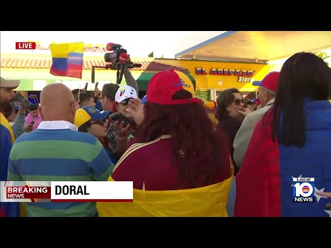 Venezuelans continue celebration in Doral following US capture of President Nicolás Maduro