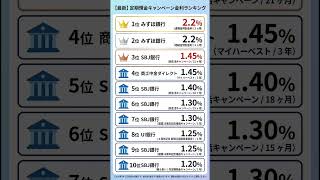 【2026年3月27日最新】定期預金キャンペーンランキング　#貯金 #貯蓄 #金利 #定期預金