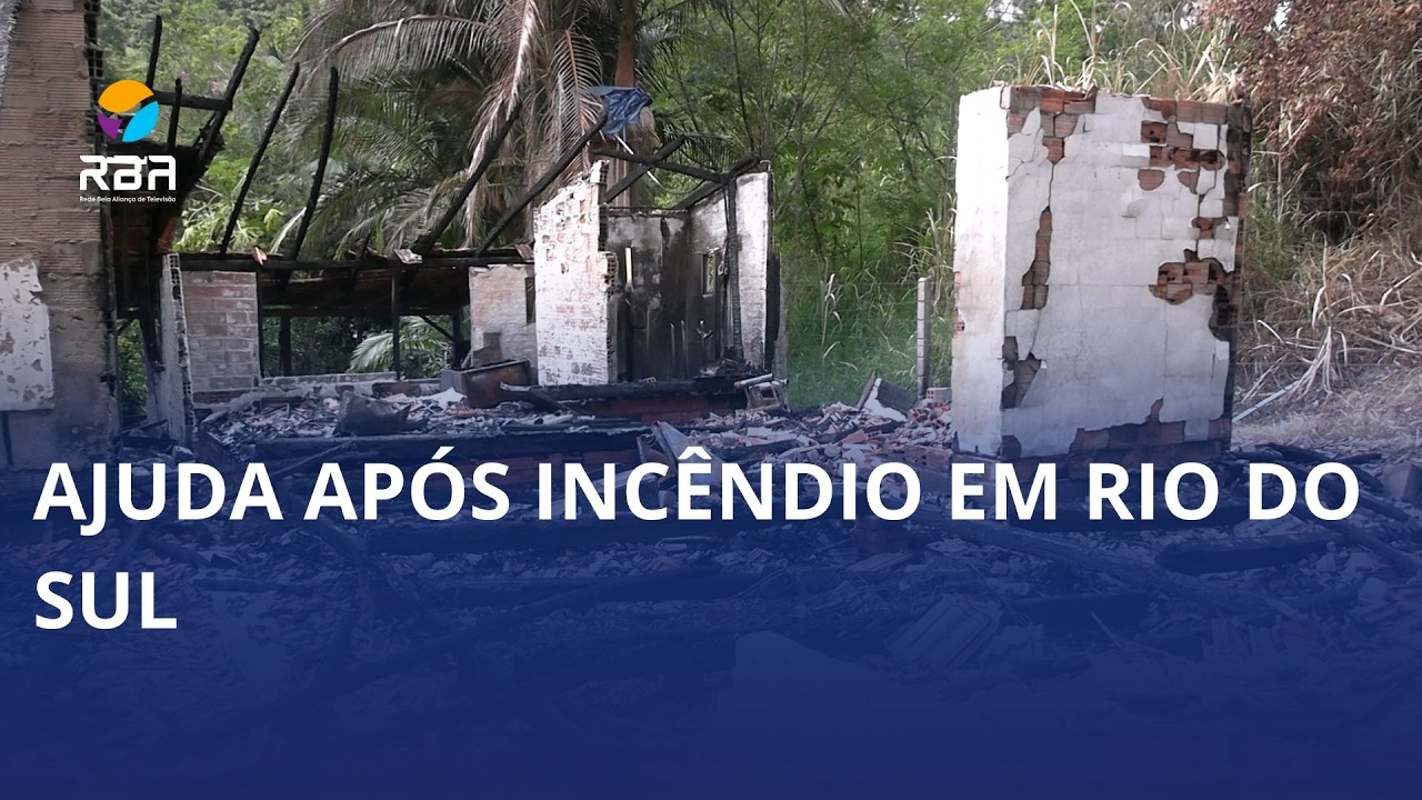 Ajuda após incêndio em Rio do Sul