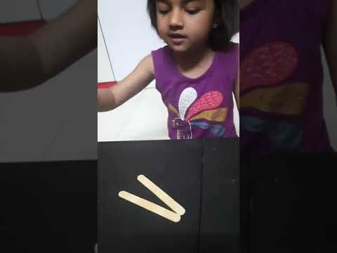 Making Slanting line with icecream sticks