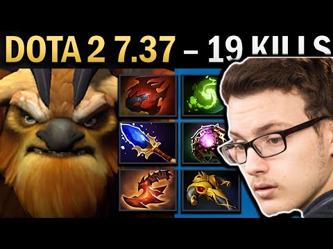 Earthshaker Dota 2 7.37 Miracle with 19 Kills and Refresher - TI14