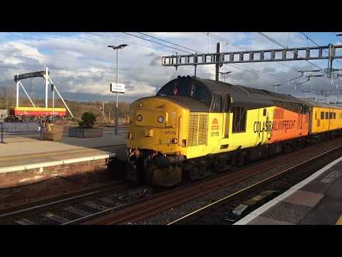 Class 37 hauled Network Rail test train at Didcot Parkway