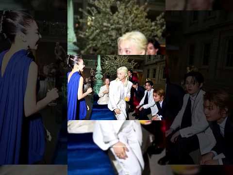 Blackpink Jennie with Straykids at Met Gala 💙🔥❤️‍🔥 #straykids #kimjennie #blackpink #shorts