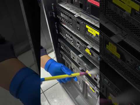 Server room cleanup. Have you cleaned the server before? #network #serverroom #datacenter