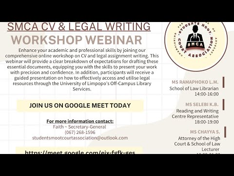 SMCA CV & Law Assignment Writing Workshop