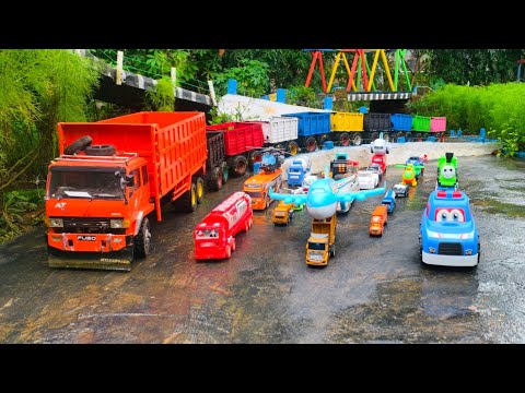 WADIDAU !!! Mobil Truk Tronton Panjang Bongkar Mainan Mobil Mobilan Truk Molen, Bus Telolet, Ambulan