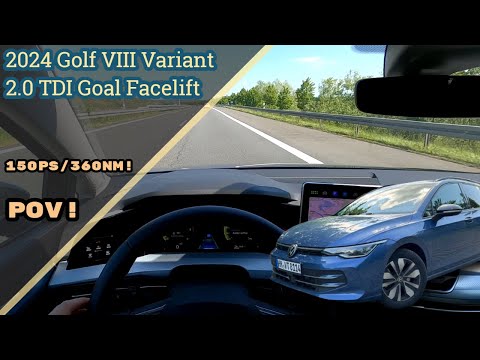 2024 VW Golf VIII Variant 2.0 TDI DSG FACELIFT POV Test Drive! | AUTOBAHN