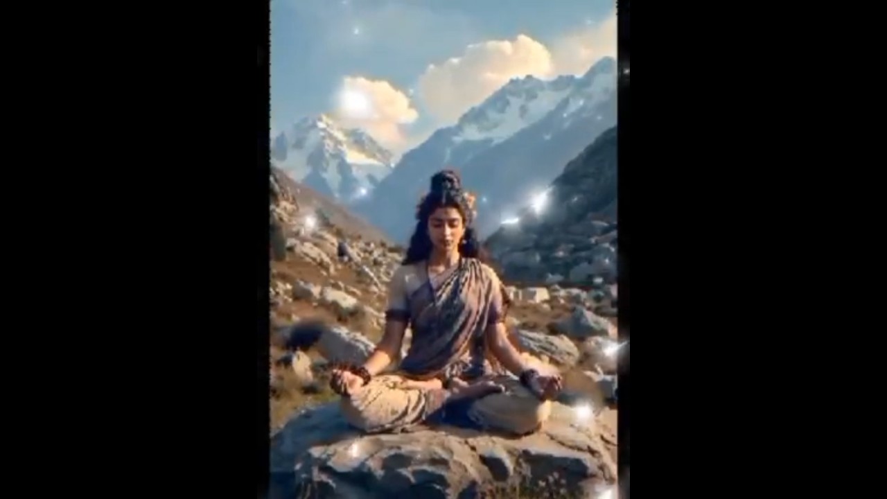 कुमारसंभवम14కుమారసంభవంपार्वती देवी कथिरे तपस्यKalidasa Kumarasambham Vijayalakshmi ChakravarthyS1V14