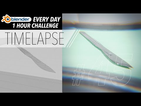 Modeling a hard surface scalpel in Blender - Blender Every Day #45