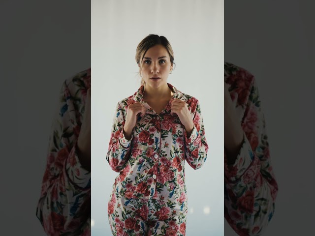 Vídeo relacionado con Jahetuul Pijama Mujer Invierno Algodón Manga Larga con Cuello Redondo Diseño de Escote con Efecto de Capas Conjunto de Dormir Color Liso Cómodo para Casa