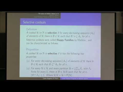 Carlos Di Prisco - Local Ramsey Theory in abstract spaces