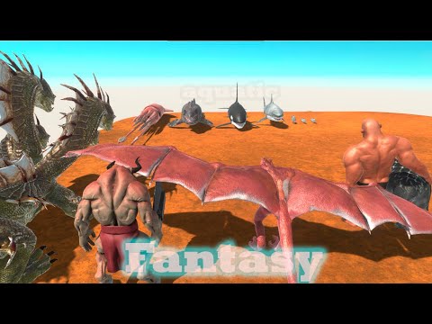 All Aquatic VS All Fantasy in Animal Revolt Battle Simulator