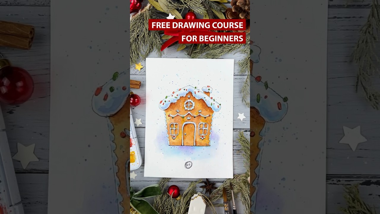 New Free Drawing Course For Beginners | Watercolor Sketching