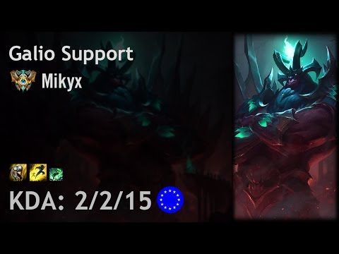 Galio Support vs Karma - Mikyx - EUW Challenger Patch 7.7