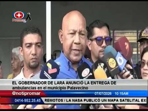 El gobernador de Lara anunció la entrega de ambulancias en el municipio Palavecino