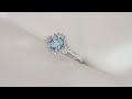 18 kt gold ring with diamonds halo “Eria” Video 4