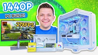 Awesome 1440p Gaming PC Build 2025! 😄 [All-White Build Guide w/ Gaming Benchmarks]