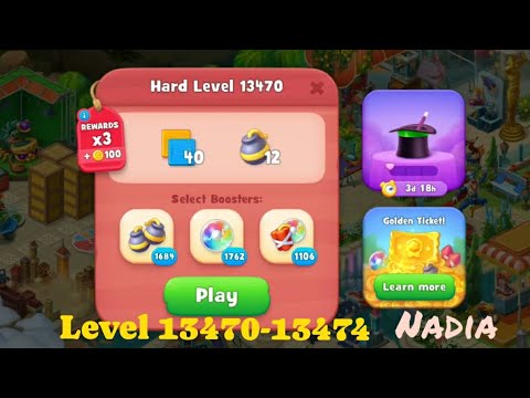 Gardenscapes Level 13470, 13471, 13473, 13474🥀. No Boosters used