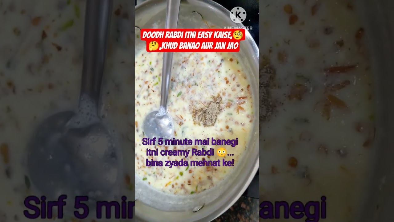 Instant Rabdi Recipe🥛✨।1 Trick=Perfect Taste! #Shorts #Instant Rabdi