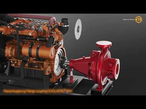 Assembly of flange coupling EVOLASTIC® EFH/EFHP | KTR Systems