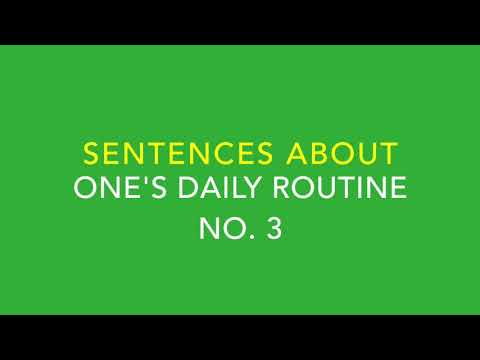 Let's Speak Arabic Unit Two, Lesson 9: Talking about one's Daily Routine