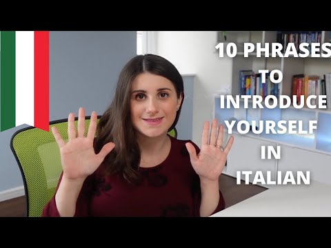10 PHRASES you need to know to INTRODUCE yourself in ITALIAN