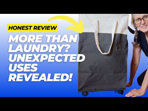 HomeHacks Rolling Large Laundry Hamper Large Collapsible Basket on Wheels