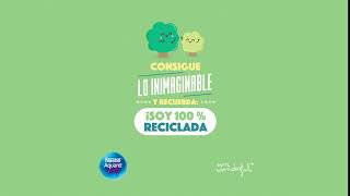 Nestlé Aquarel by Mr. Wonderful - Botella verde 100% reciclada y reciclable anuncio