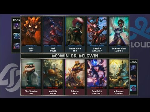 C9 vs CLG Game 2 Highlights - CLOUD 9 vs COUNTER LOGIC GAMING - Week 8 NA LCS SUMMER 2015