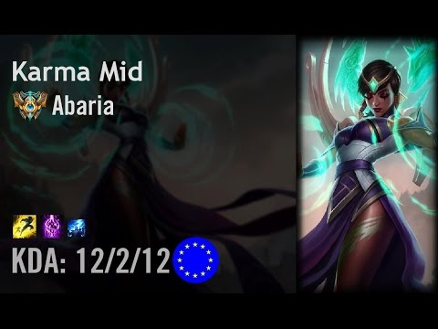 Karma Mid vs Corki - Abaria - EUW Challenger Patch 6.7